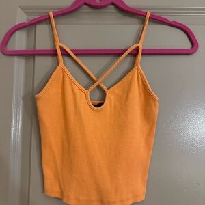 Zara Orange Camisole with Spaghetti Straps